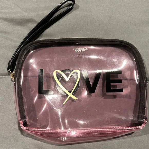 Victoria's Secret Handbags - Victoria's Secret Love Pink Transparent Cosmetic Bag